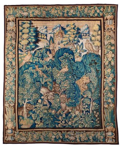 AUDENARDE 
Beau panneau de tapisserie d’Audenarde...