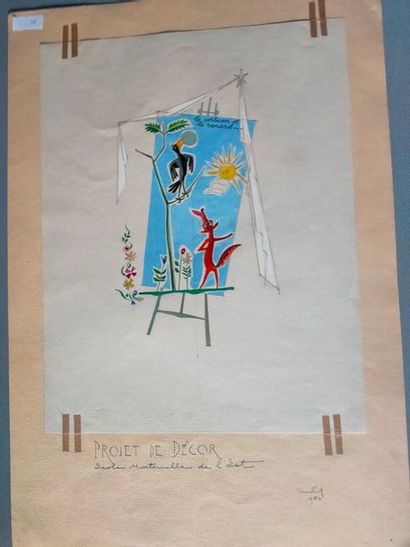 Dessin -Projet de décor Ecole maternelle...