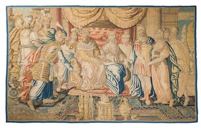 Tapisserie en laine et soie de la Manufacture...